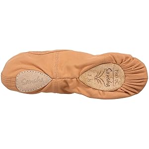 Amazon.com | Sansha Pro 1 Canvas Ballet Slipper,Flesh,8 XW